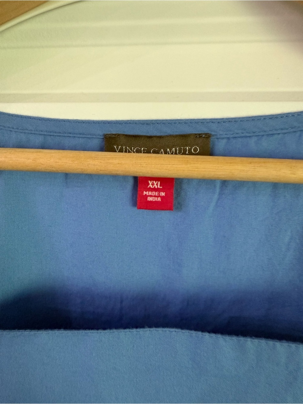 Vince Camuto Sky Blue Puff-Sleeve Square Neck Top - Picture 2 of 3